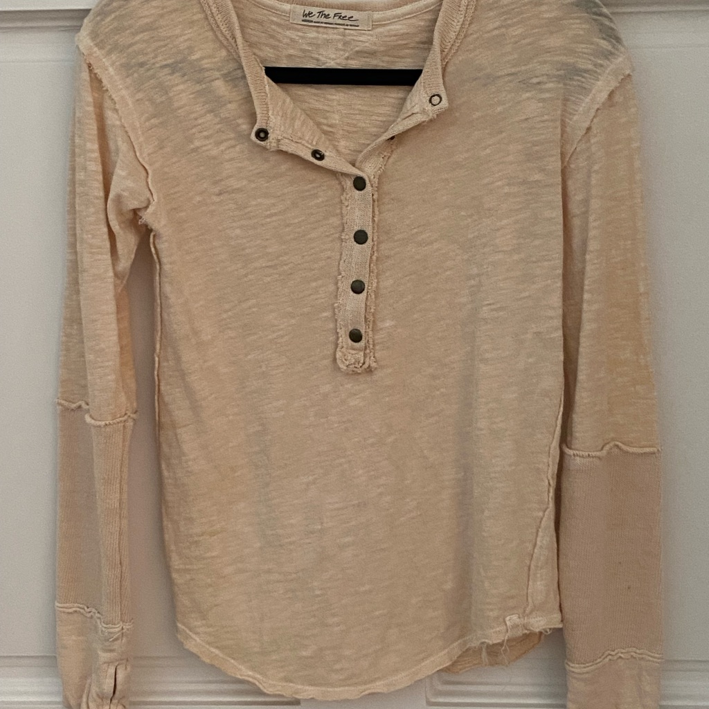 We The Free Cream Long Sleeve Top